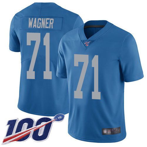 Detroit Lions Limited Blue Men Ricky Wagner Alternate Jersey NFL Football #71 100th Season Vapor Untouchable->youth nfl jersey->Youth Jersey